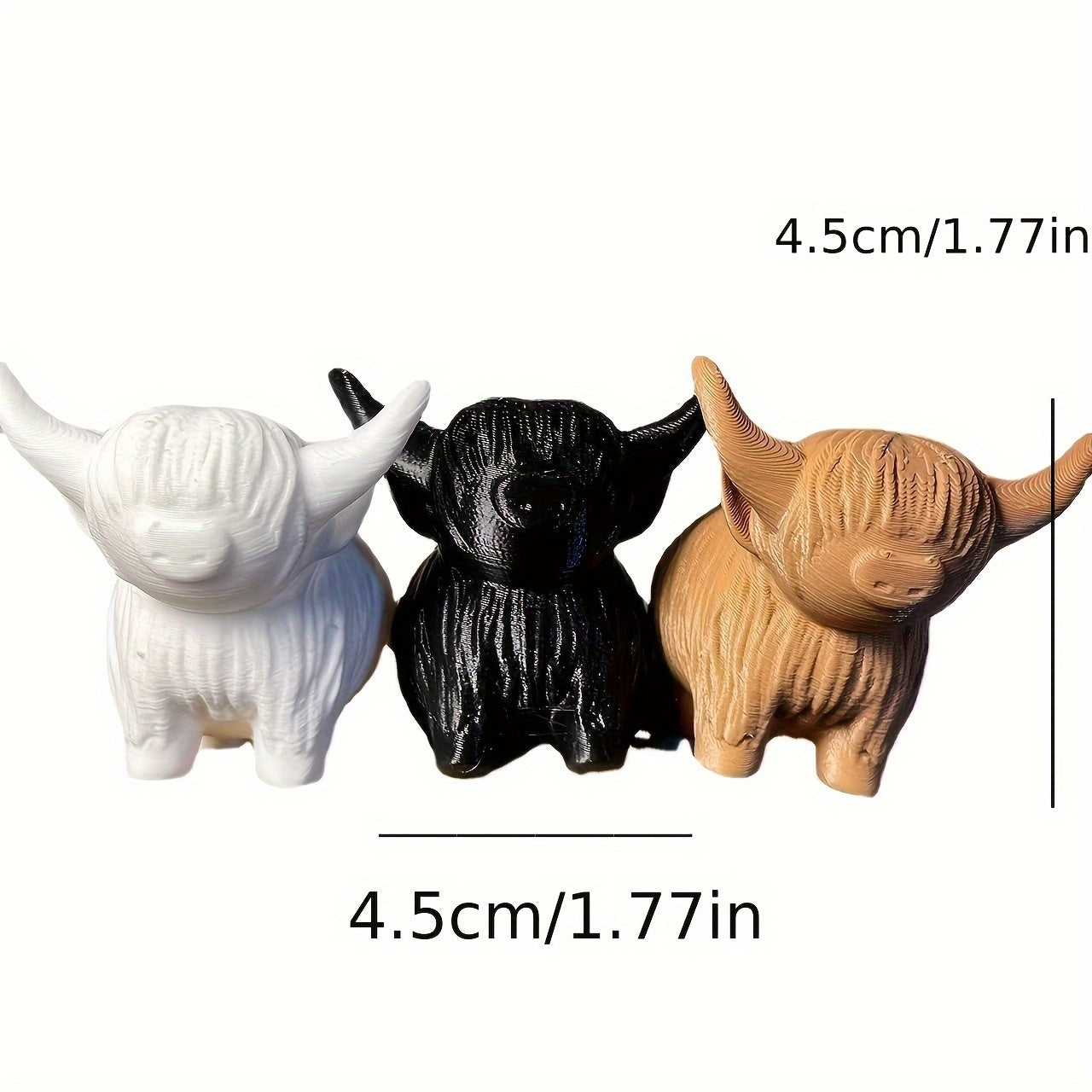 Highland Cattle Statue Decoration for Desktop, Room, Bedroom, Office