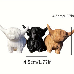 Highland Cattle Statue Decoration for Desktop, Room, Bedroom, Office