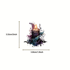 50pcs Halloween Witch Stickers Pack - Waterproof Vinyl Stickers