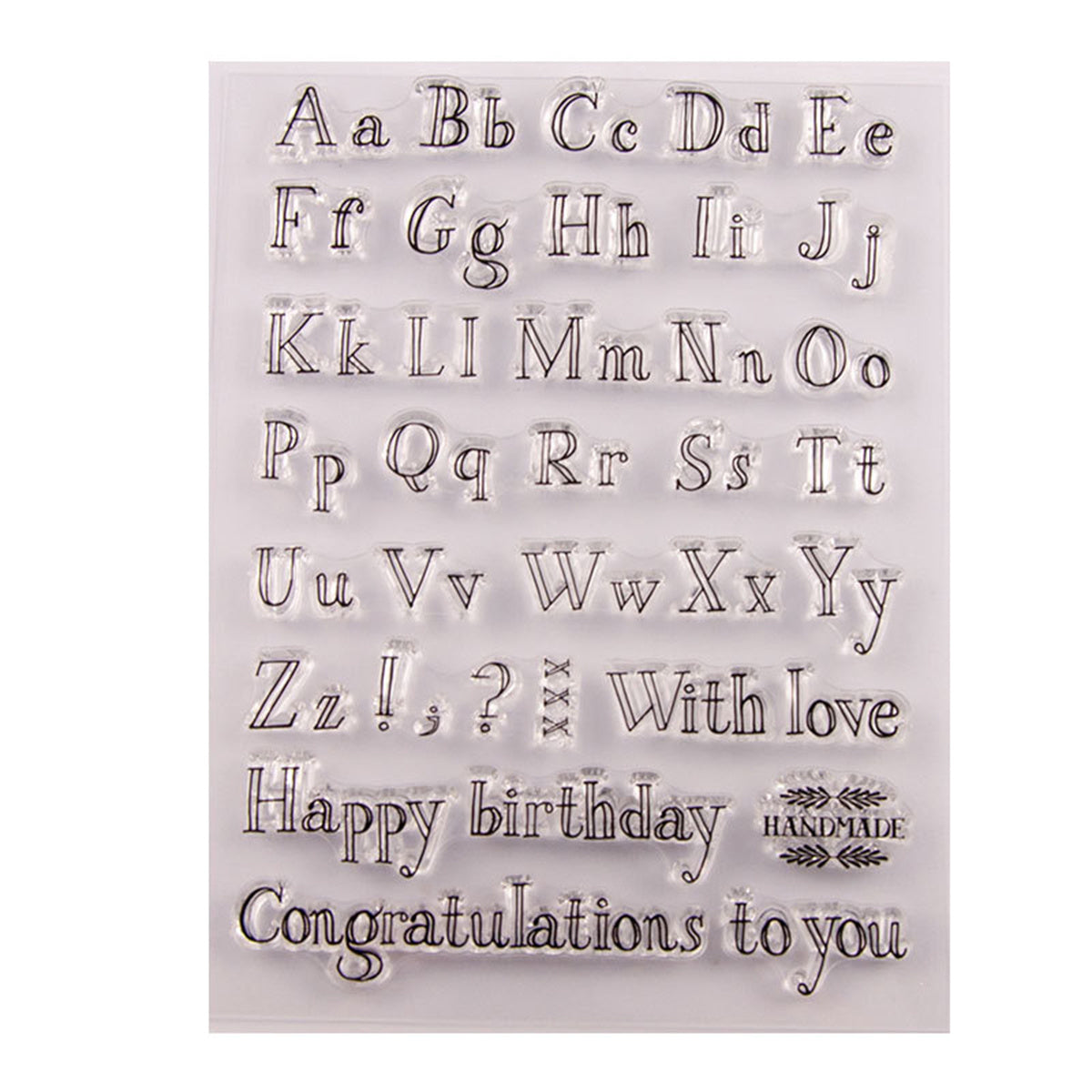 Alphabet Clear Stamps Capital & Lowercase for Card Making Scrapbooking