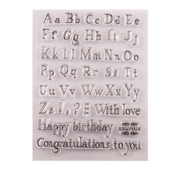 Alphabet Clear Stamps Capital & Lowercase for Card Making Scrapbooking
