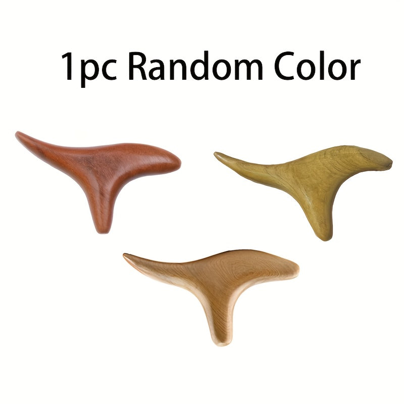 Thai Reflexology Massage Tool Wooden Wing Shape Spa Therapy Random