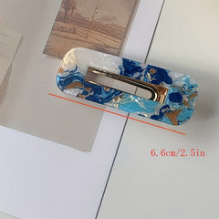 Acetic Acid Hair Clips Stone Pattern Headdress Bangs Clip Hair Accessories
