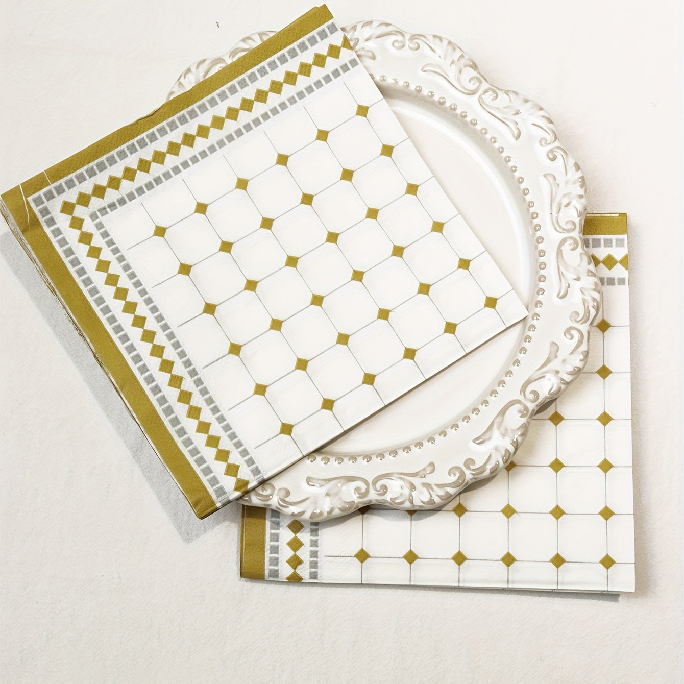 20pcs Printed Napkin Disposable Dining Tissue Napkin for Wedding Decor