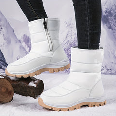 Women's Non-slip Zip Snow Boots Winter High Top Hiking