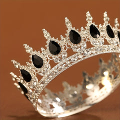 Yabeni Princess Crown Hair Accessory Rhinestone Wedding Birthday Party Dress Up
