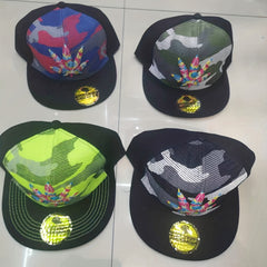 Flat Brim Hip Hop Cap with Maple Leaf Embroidery