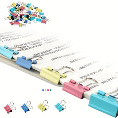 Colorful Paper Clips and Binder Clips Set