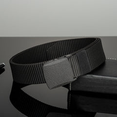 Nylon Belted Men's Pants With Braided Neon Canvas Belt