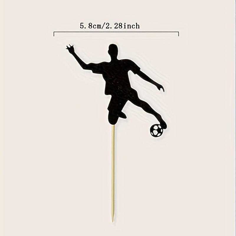 12pcs Soccer Figure Cake Topper Cupcake Decoration