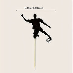 12pcs Soccer Figure Cake Topper Cupcake Decoration