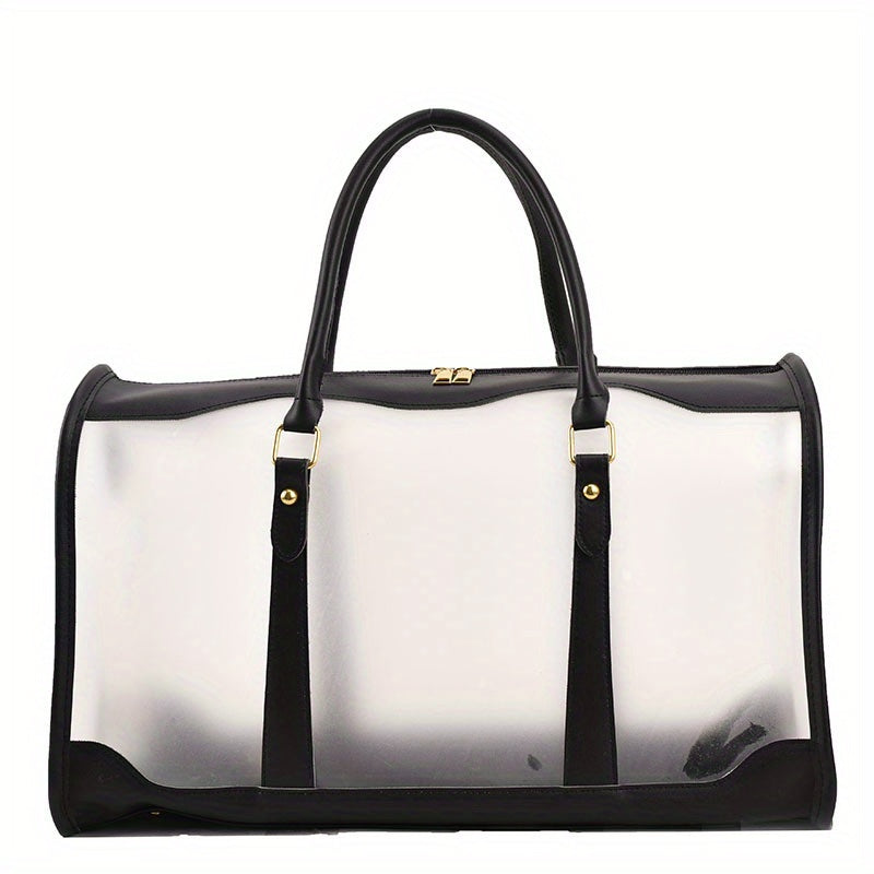Clear Boston Bag For Women Large Capacity Waterproof Crossbody Bag