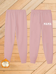 Women's Plus Size Casual Pants with Fleece Liner and Drawstring