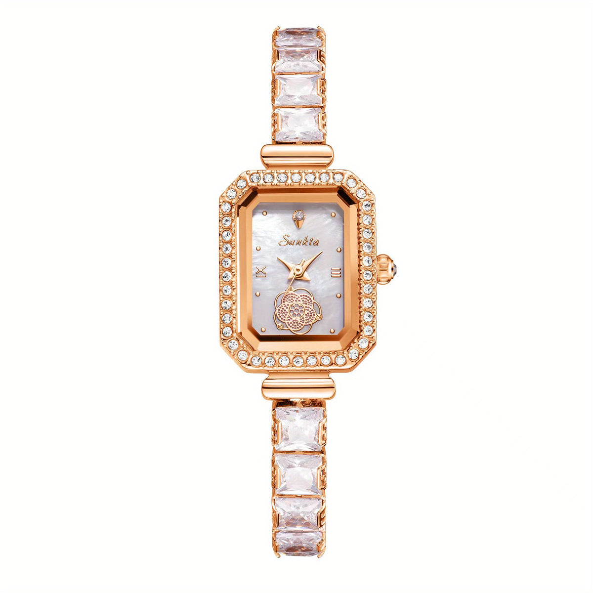 LIGE Teen Faux Diamond Watch Classic Women's Quartz Watch