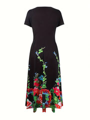  Floral Print Maxi Dress