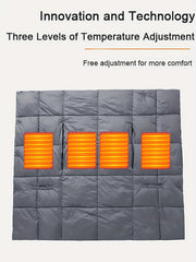 Pocket Heating Jacket Shawl Style Wearable Button Clouser Outdoor Jacket