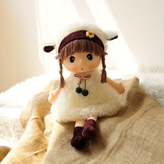 15in Plush Doll with Hat Soft Stuffed Toy for Girls - Home Decor Mix