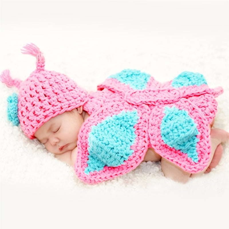 Hand-Knitted Butterfly Princess Costume for Infant Newborn Photography Props