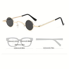 Round Sunglasses With Glasses Chain UV Protection For Photography