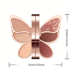 Butterfly 6 Colors Eyeshadow Palette Natural Shimmer Matte Finish