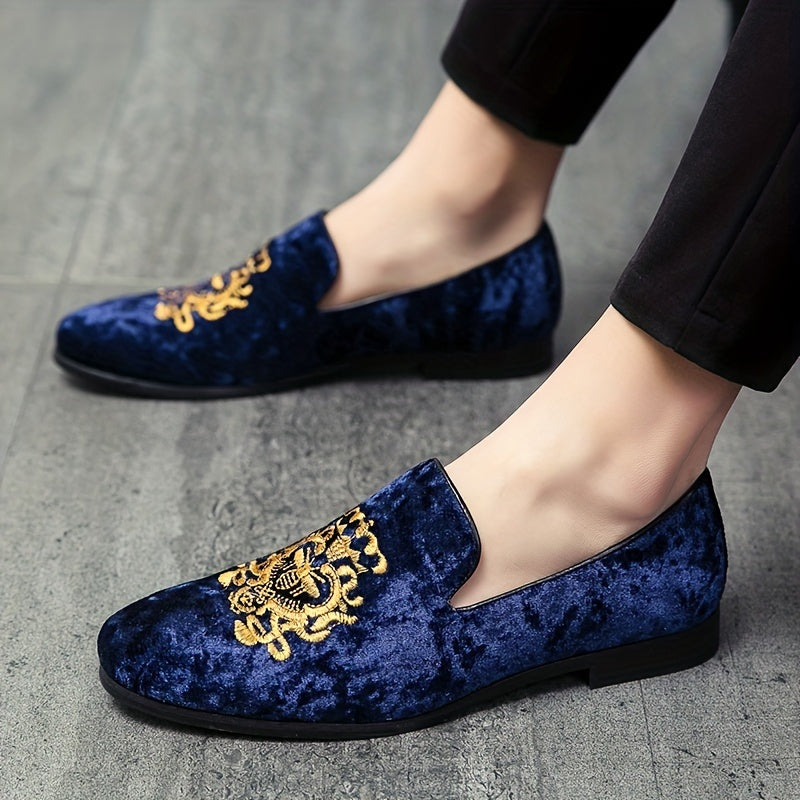 Men's Embroidered Loafer Shoes Slip On Non-slip Shoes Spring/Summer