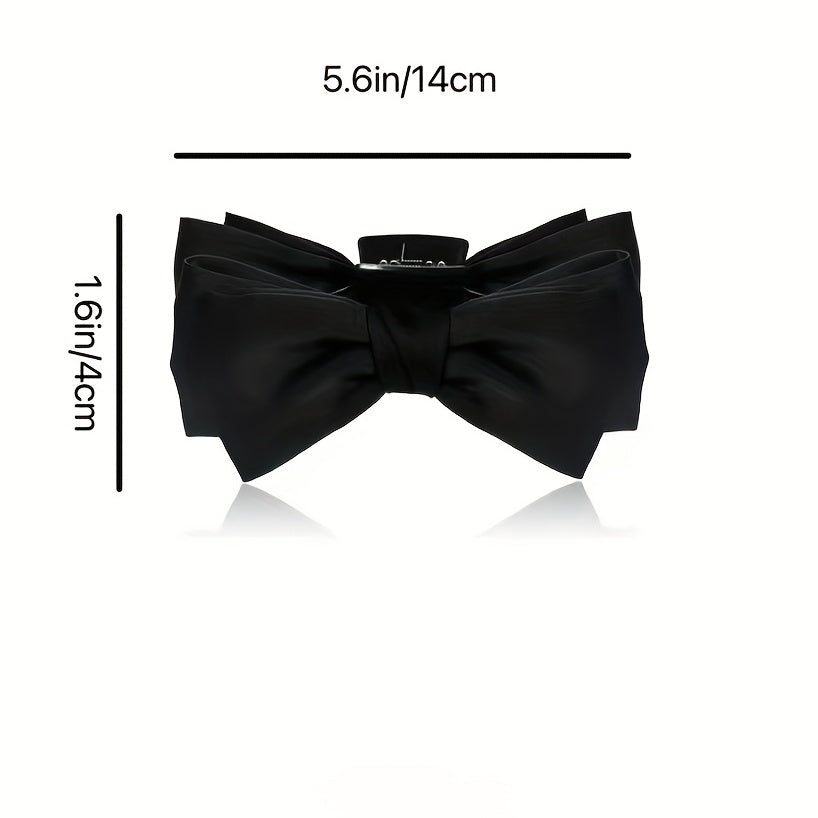 Sweet Bow Hair Claw Double Bowknot Hair Claw Nonslip Ponytail Holder