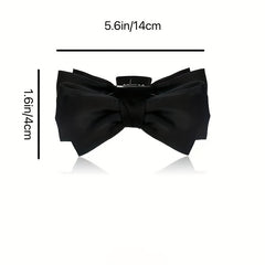 Sweet Bow Hair Claw Double Bowknot Hair Claw Nonslip Ponytail Holder