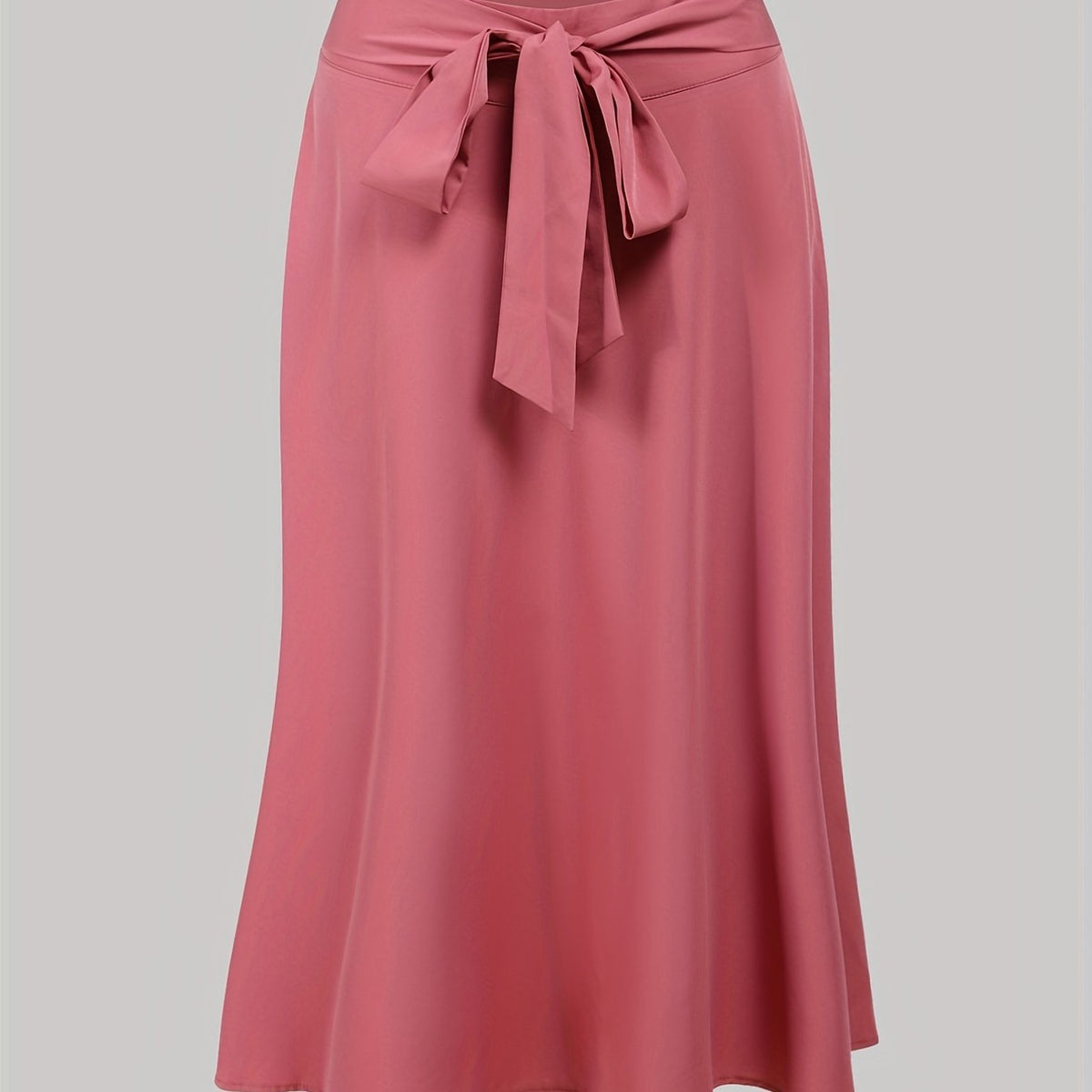  Women's Maxi Skirt with Bow Knot Belt