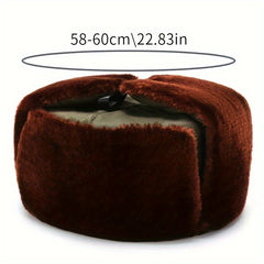 Men's Winter Trapper Hat Ear Protection Ski Windproof Warm with Ear Flaps