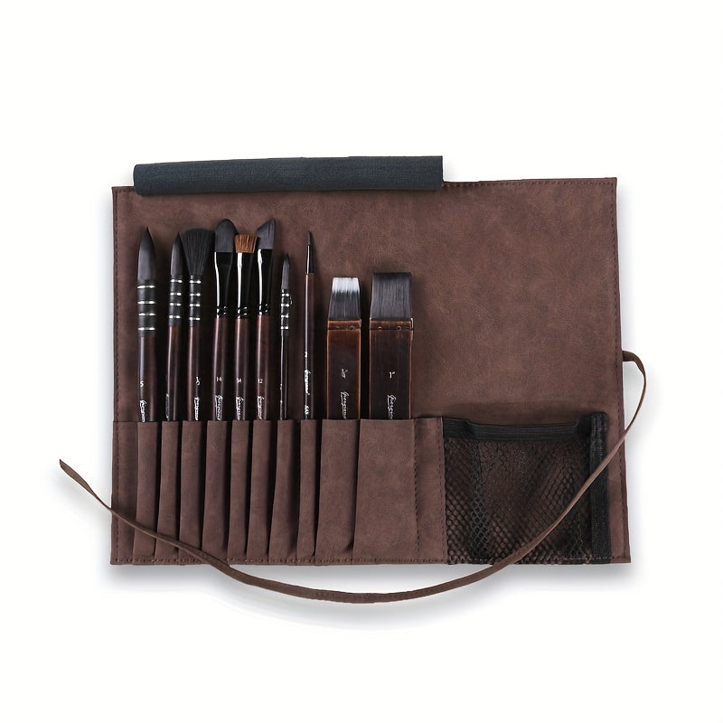 10pcs Master Level Squirrel Hair Watercolor Brush Set