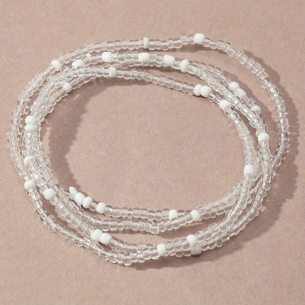 Boho Beaded Waist Chain Elastic Belly Belt Girdle For Women