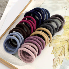 50pcs Colorful Cartoon Elastic Hair Ties - Fun Hair Accessories for Girls