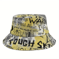 Hip Hop Graffiti Tie Dye Bucket Hat Unisex Lightweight Fisherman Cap