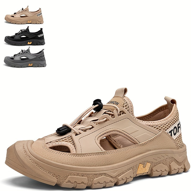 Men's Durable No Tie Sandals for Hiking Trekking