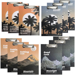 Clipboard Folder Retro Style Board Clip Sunset Tree