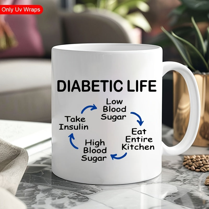 4pcs Diabetic Life UV DTF Waterproof Stickers Blood Glucose Conversion Chart