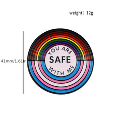 Rainbow Pattern Brooch Drop Oil Style Unique Lapel Pin