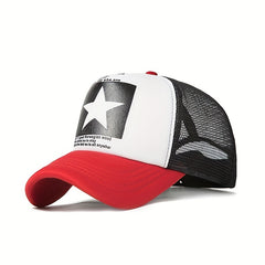 Pentagram Print Unisex Trucker Hat Mesh Lightweight Baseball Cap