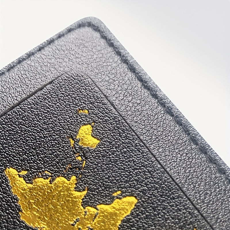Map Pattern Passport Cover Holder Travel Case Unisex