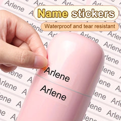 150pcs Personalized Waterproof Name Sticker Transparent Label