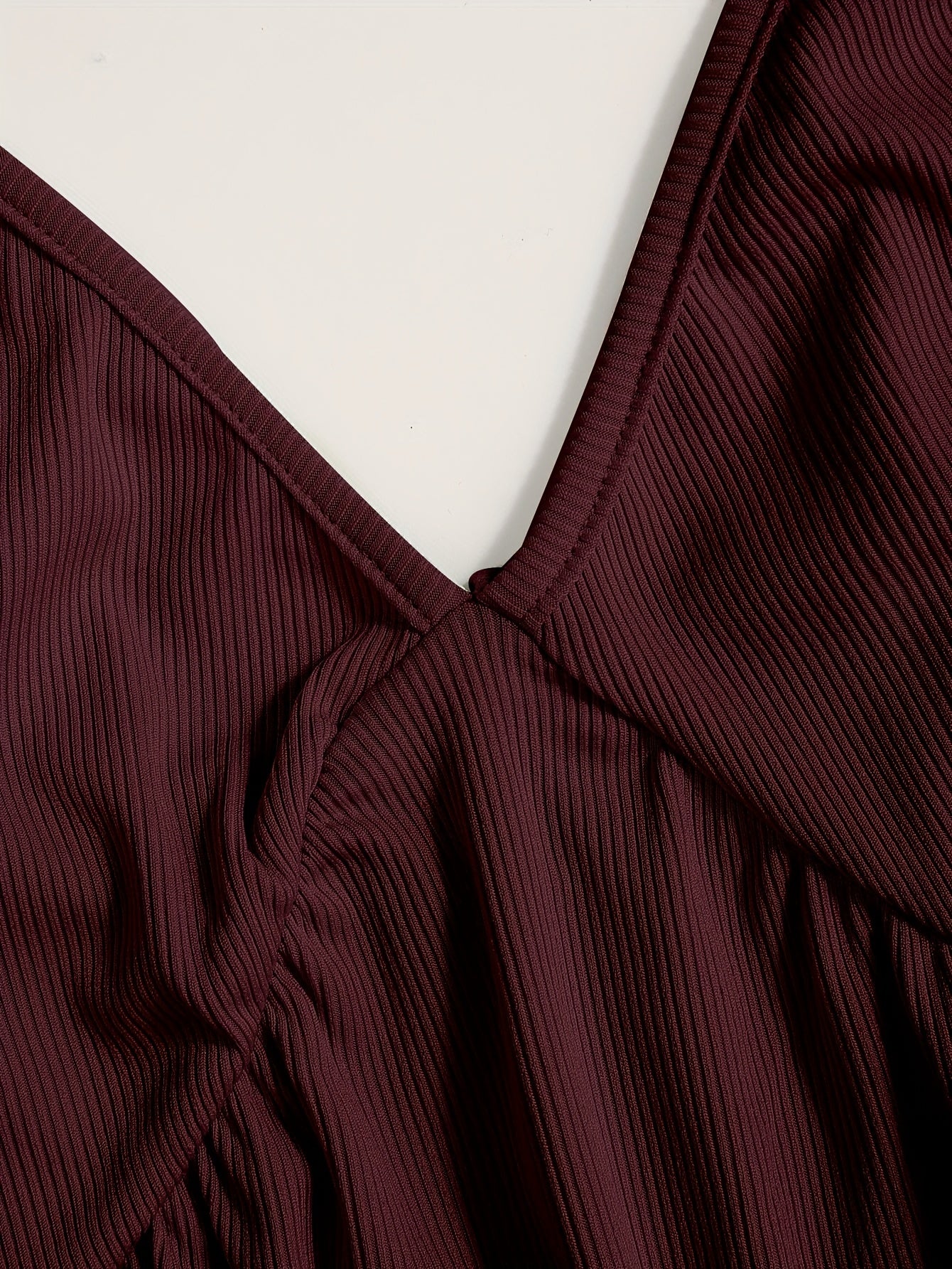  Solid V Neck Backless Cami Top