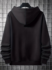 Men's Star Print Hooded Sweatshirt Drawstrings