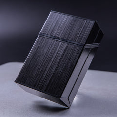Metal Cigarette Case 20 Capacity Aluminum Mechanical Switch Gray