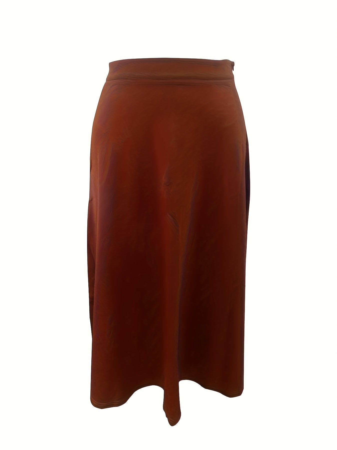  Women's Woolen Maxi Skirt Solid High Rise A line Swing
