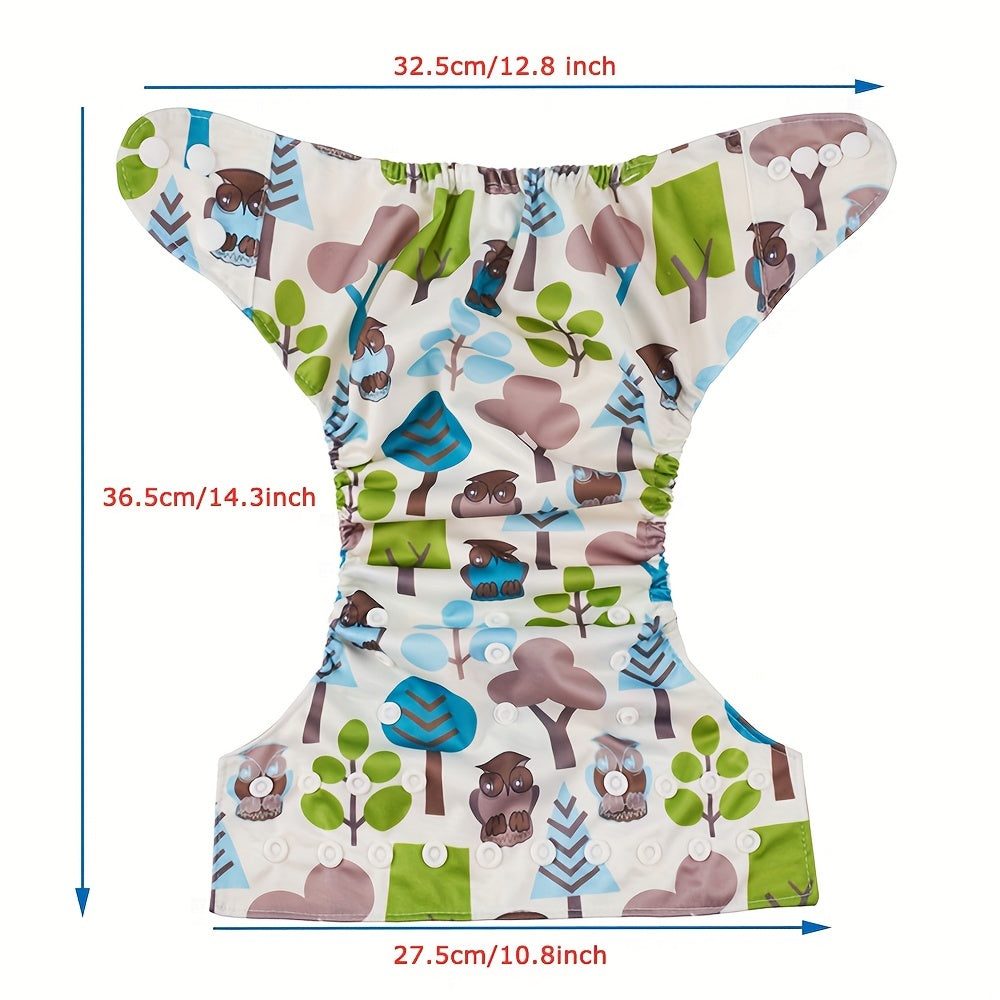 Floral Reusable Cloth Diapers One Size Fits All AWJ Breathable Diapers