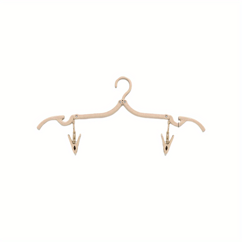 Foldable Coat Hanger Clothes Hanger With Clips For Travel