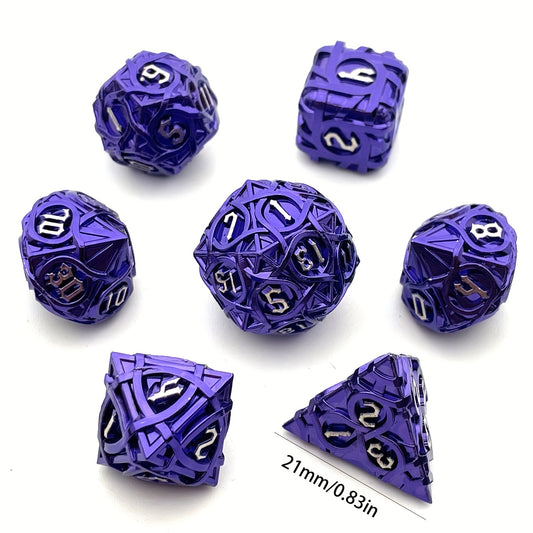 7pcs Solid Metal Dice Maze Sided Desktop Game Drinking Fun Dice