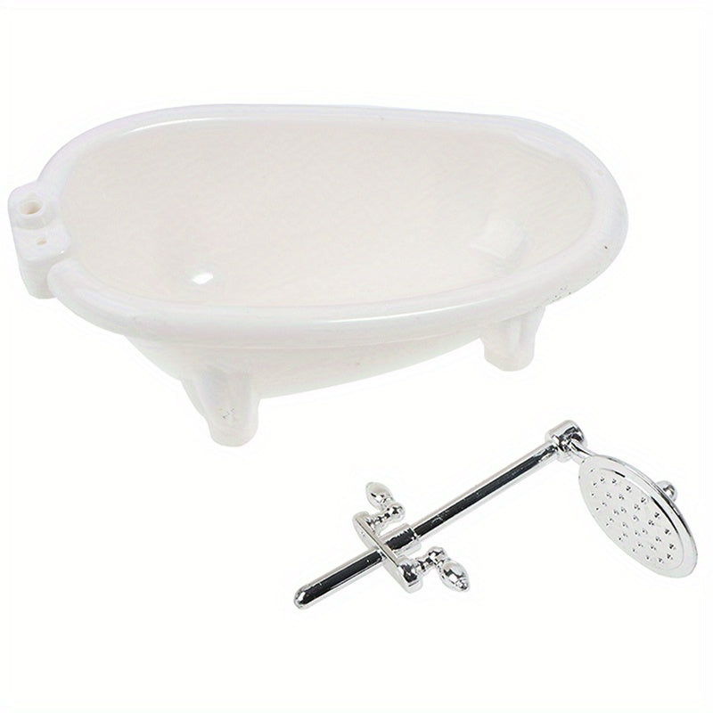 1pc Dollhouse Miniatures Bathtub Furniture Bathroom Accessories Kids Pretend Toy