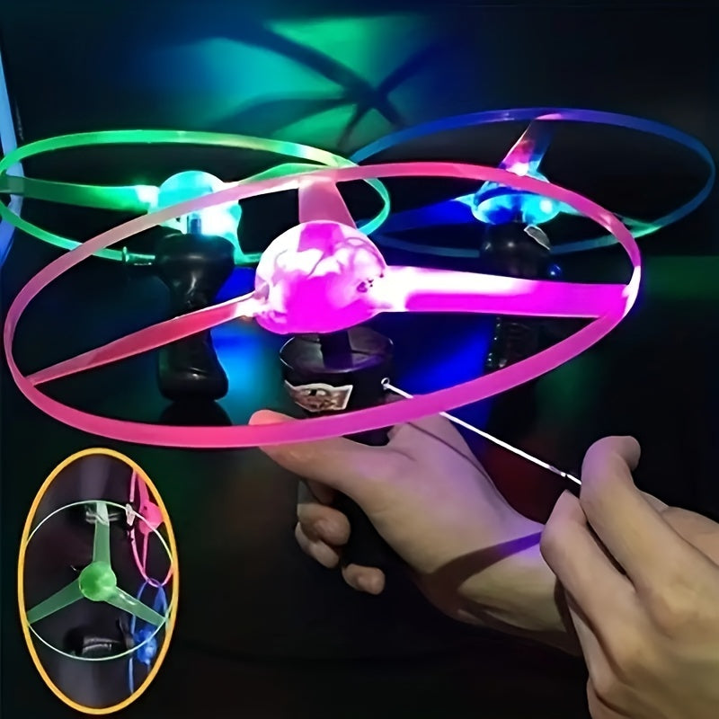 Luminous Glitter Flying Discs Glow In Dark Party Supplies
