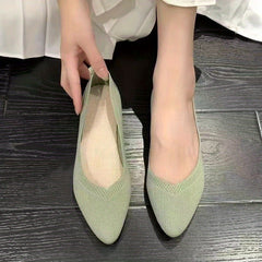 Women's Lightweight Knit Slip-on Shoes Soft Sole Low Top Casual Footwear